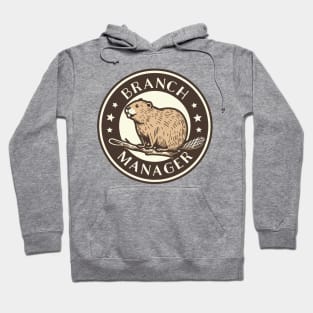 Funny Beaver Branch Manager Pun Hoodie